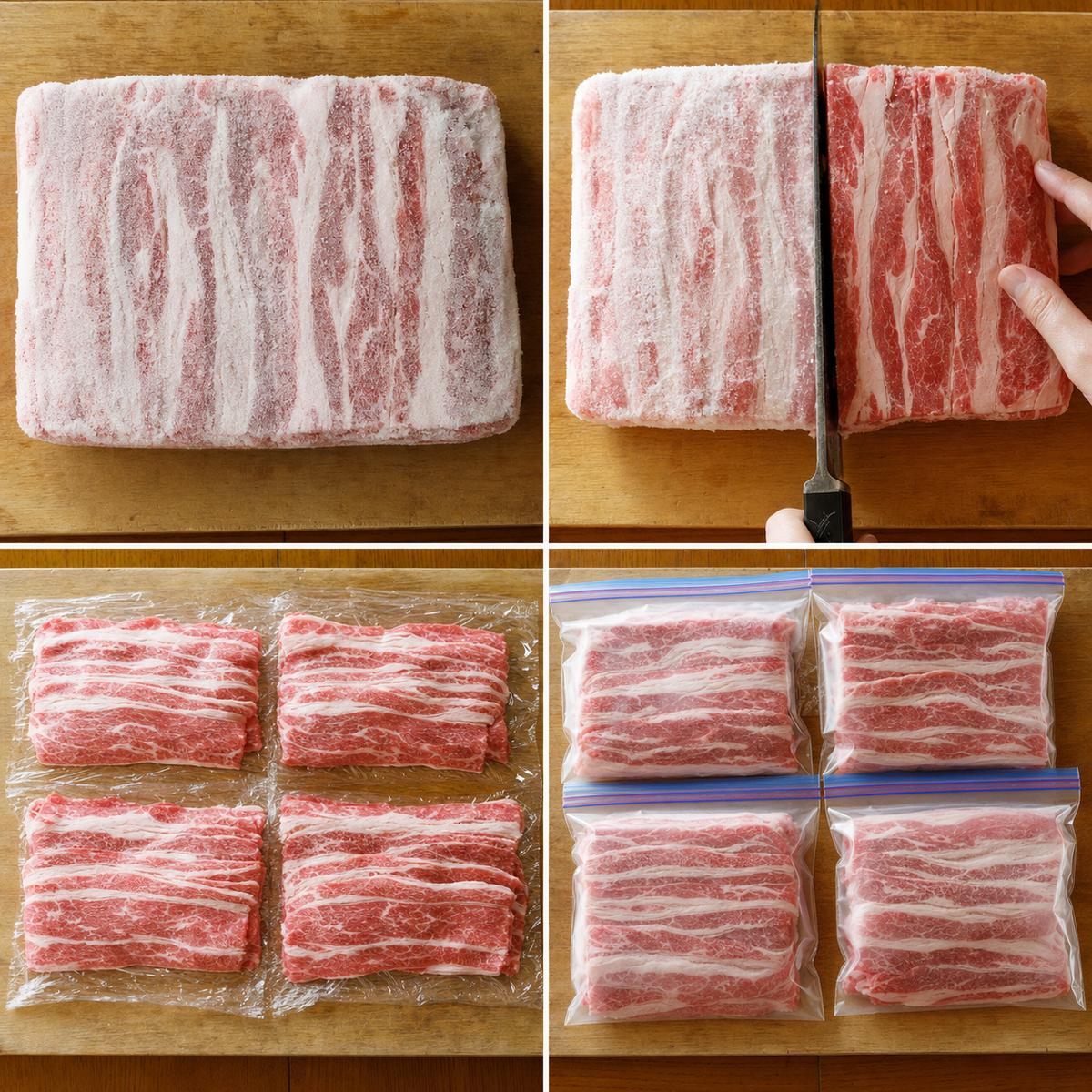 半解凍から小分けまでの4ステップ